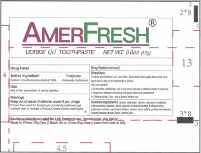 Image Description (Amerfresh Fluororide Gel Toothpate)